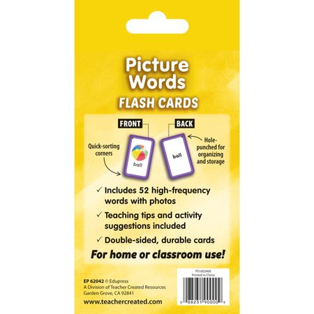 Edupress Picture Words Flash Cards TCR62042